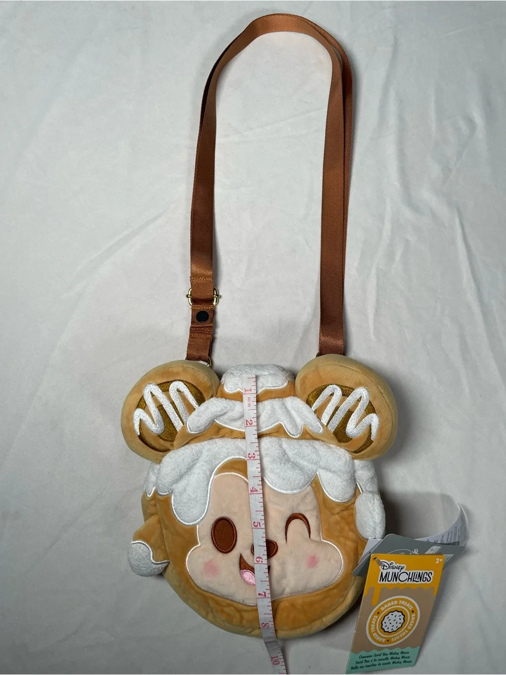NWT Disney Munchlings Cinnamon Swirl Bun Mickey Mouse Bag Purse Crossbody Kawaii